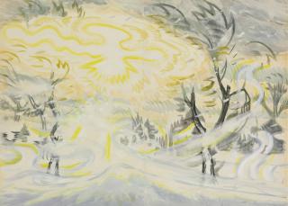 Charles Ephraim Burchfield - Sun and Snowstorm