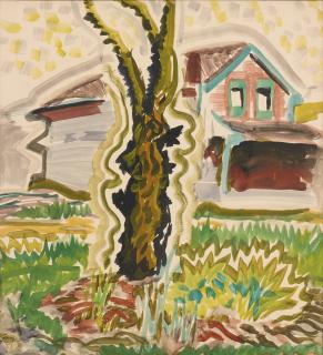 Charles Ephraim Burchfield - Tree And House