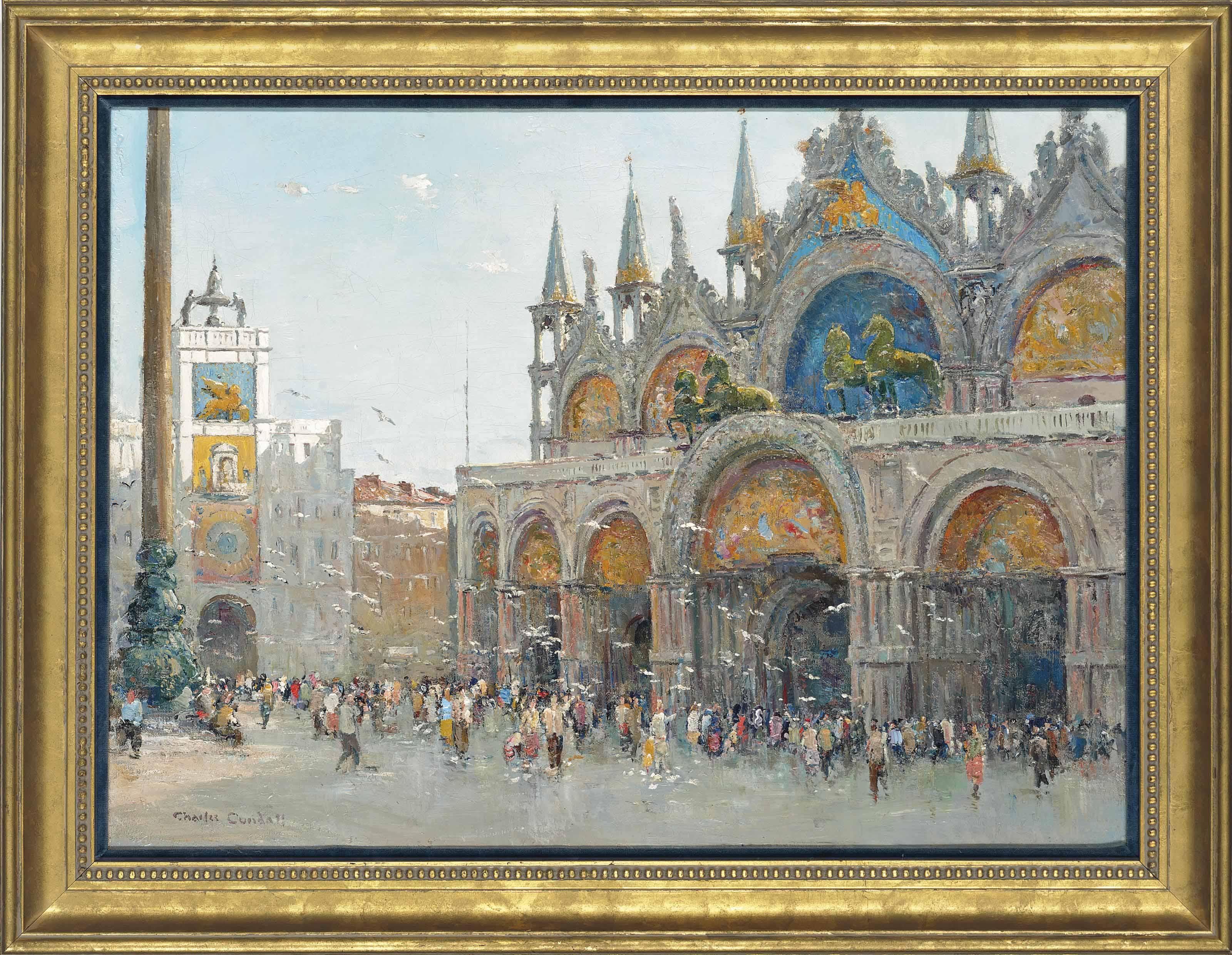 Charles Ernest Cundall, R.A. - Before The Basilica Di San Marco, Venice