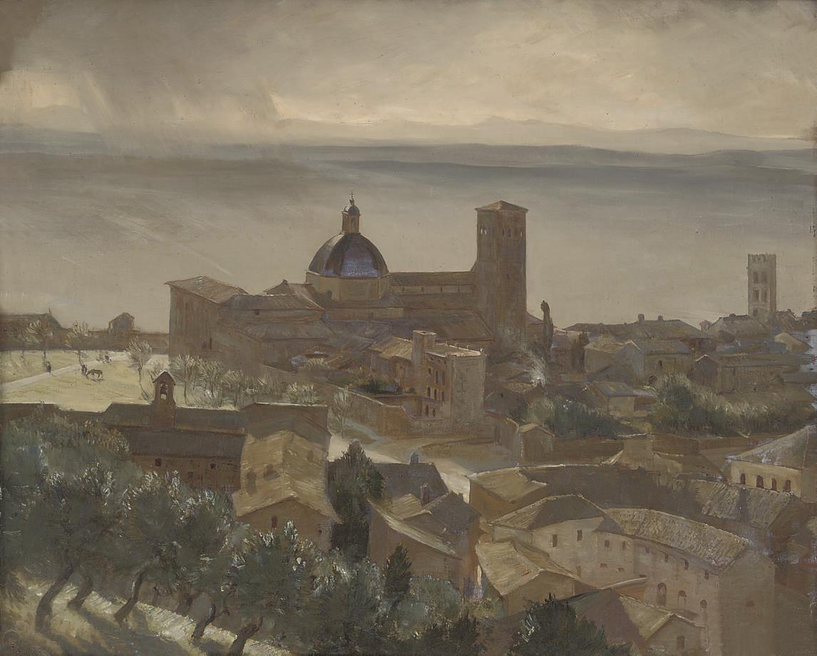 Charles Ernest Cundall, R.A. - The Duomo, Assisi