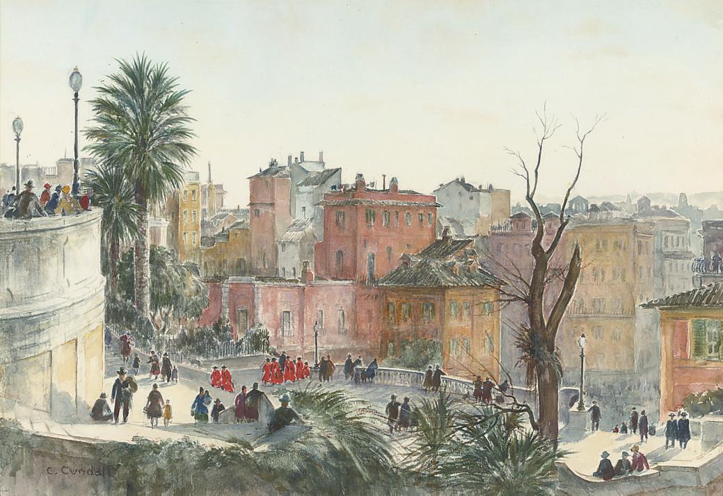 Charles Ernest Cundall - The Spanish Steps, Rome