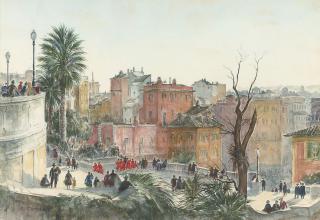 Charles Ernest Cundall - The Spanish Steps, Rome