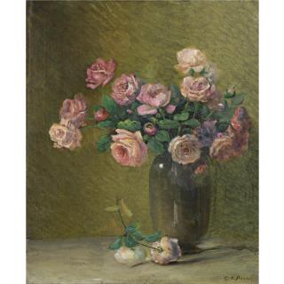 Charles Ethan Porter - Pink Roses On A Table