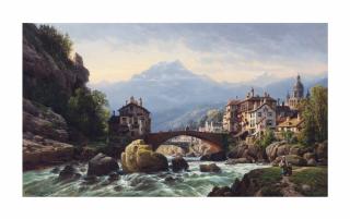 Charles Euphrasie Kuwasseg - An Alpine village