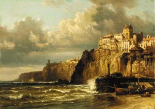 Charles-Euphrasie Kuwasseg - Coastal scene