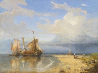Charles Euphrasie Kuwasseg - Unloading The Catch