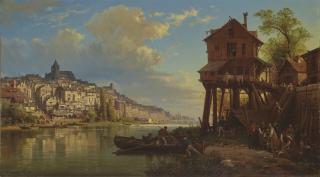 Charles Euphrasie Kuwasseg - Vue De La Ville Du Mans