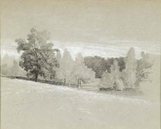 Charles F. William Mielatz - A pasture and trees