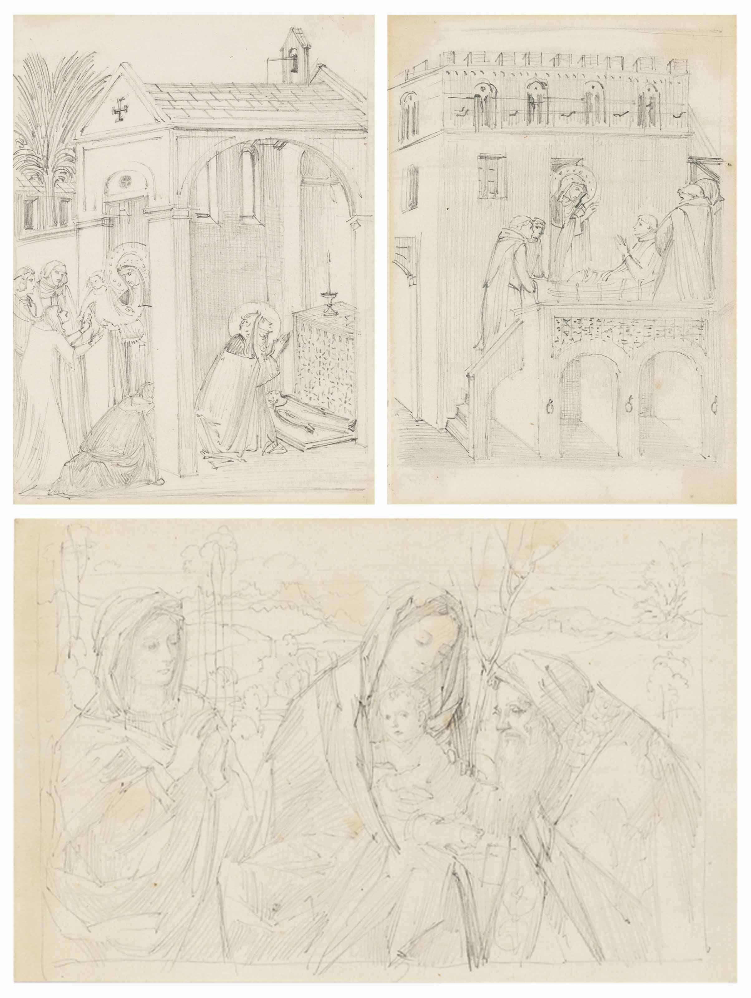 Charles Fairfax Murray - A Collection Of Studies After Old Masters, Including Piero Della Francesca, Antonella Da Messina, Hans Memling, Ambrogio Lorenzetti And Others
