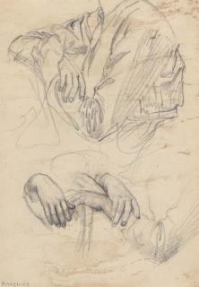 Charles Fairfax Murray - Study of hands and drapery