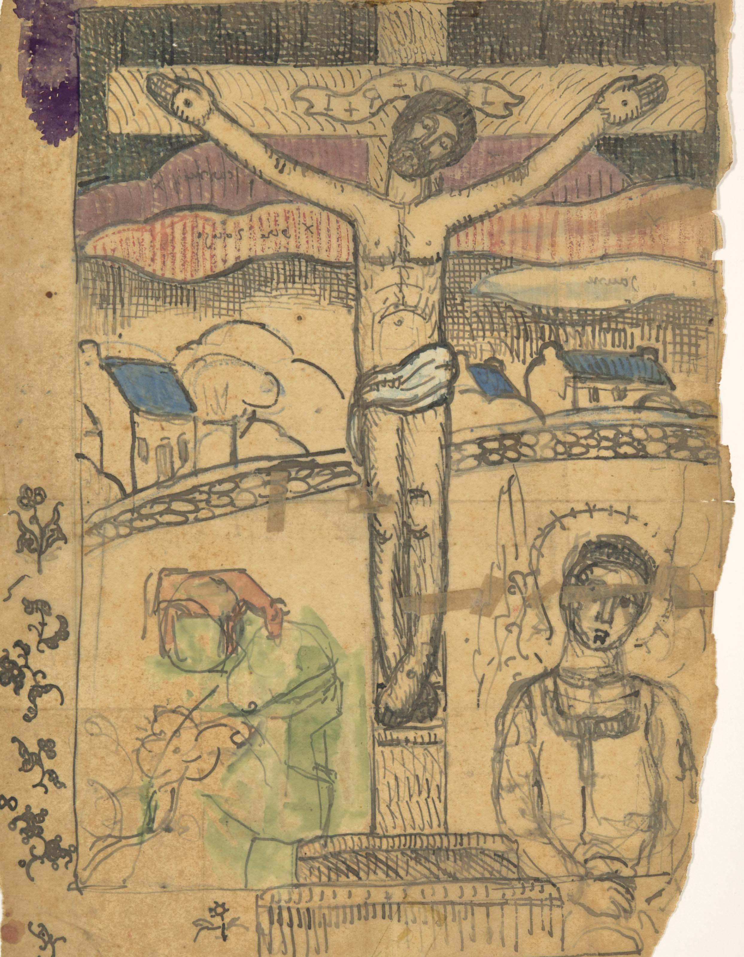 Charles Filiger - Le Christ à la lande et jeune breton