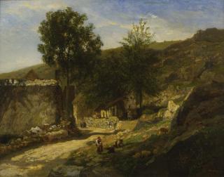Charles François Daubigny - Entrance To The Village