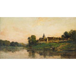 Charles-François Daubigny - Lavandière Et Vachère À Porte-Joie