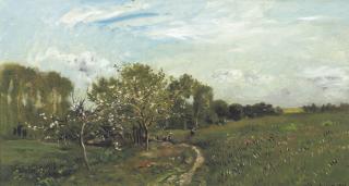Charles-François Daubigny - Les pommiers en fleur