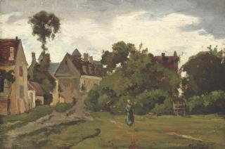 Charles François Daubigny - Paysage à Auvers