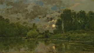 Charles-Francois Daubigny - Paysage Au Clair De Lune