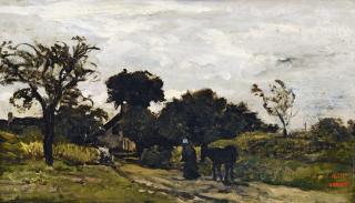 Charles- François Daubigny - Peasant Woman On A Path