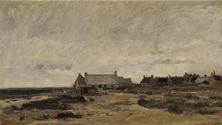 Charles François Daubigny - Un village près de la côte