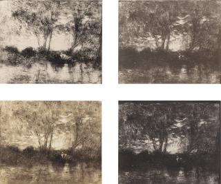 Charles François Daubigny - Vaches à l\'Abreuvoir, 1862 (4 works)