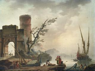 Charles-François Grenier De Lacroix - Marine Au Soleil Levantcharles-François Grenier De Lacroix, Called Lacroix De Marseille ; Marine At Sunrise ; Oil On Canvas