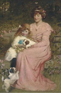 Charles Frederick Lowcock, R.B.A. - Feeding Time