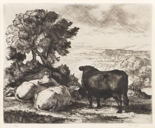 Charles Frederick Tunnicliffe O.B.E., R.A. - The Cheshire Plain; The Water Trough