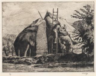 Charles Frederick Tunnicliffe O.B.E., R.A. - The New Rick; Carting Hay