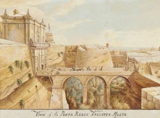 Charles Frederick Von Brocktorff - View of the Ponta Reale, Valletta, Malta