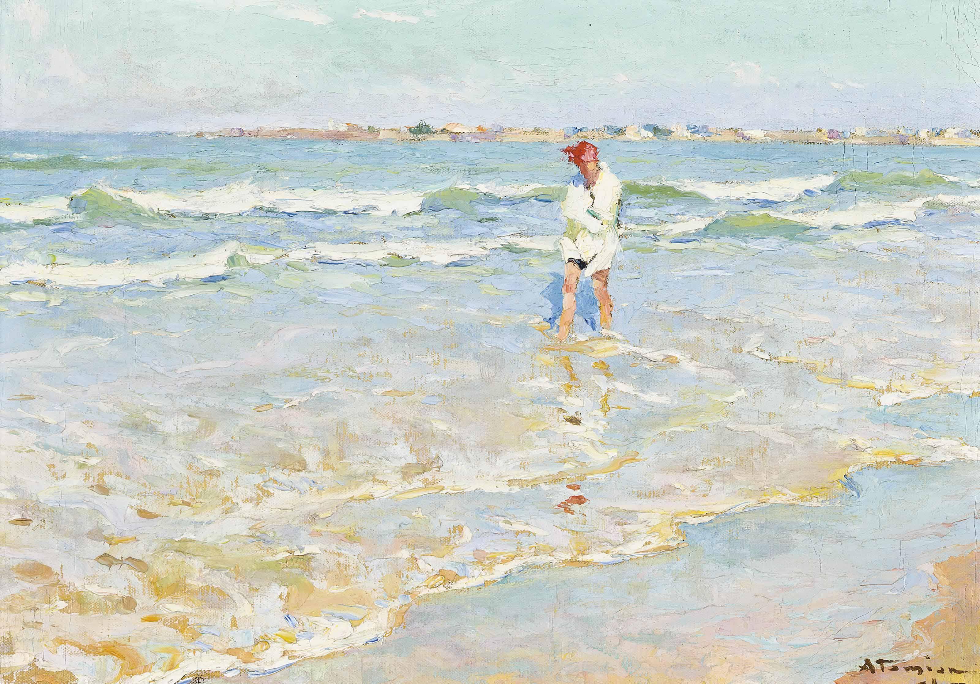 Charles Garabed Atamian - On the shore, possibly Saint-Gilles-sur-Vie, France