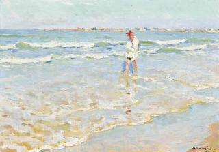 Charles Garabed Atamian - On the shore, possibly Saint-Gilles-sur-Vie, France