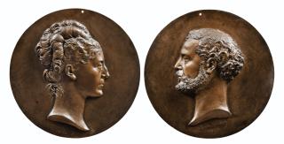 Charles Gauthier - A PAIR OF MEDALLIONS WITH THE PROFILES OF A MAN AND A WOMAN