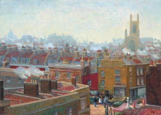 Charles Ginner, A.R.A. - A Corner in Chelsea