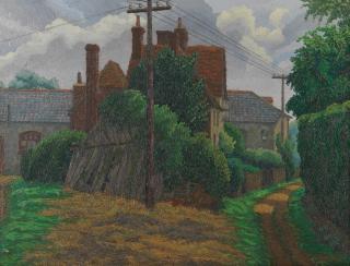 Charles Ginner A.R.A. - Cottages at Shipley