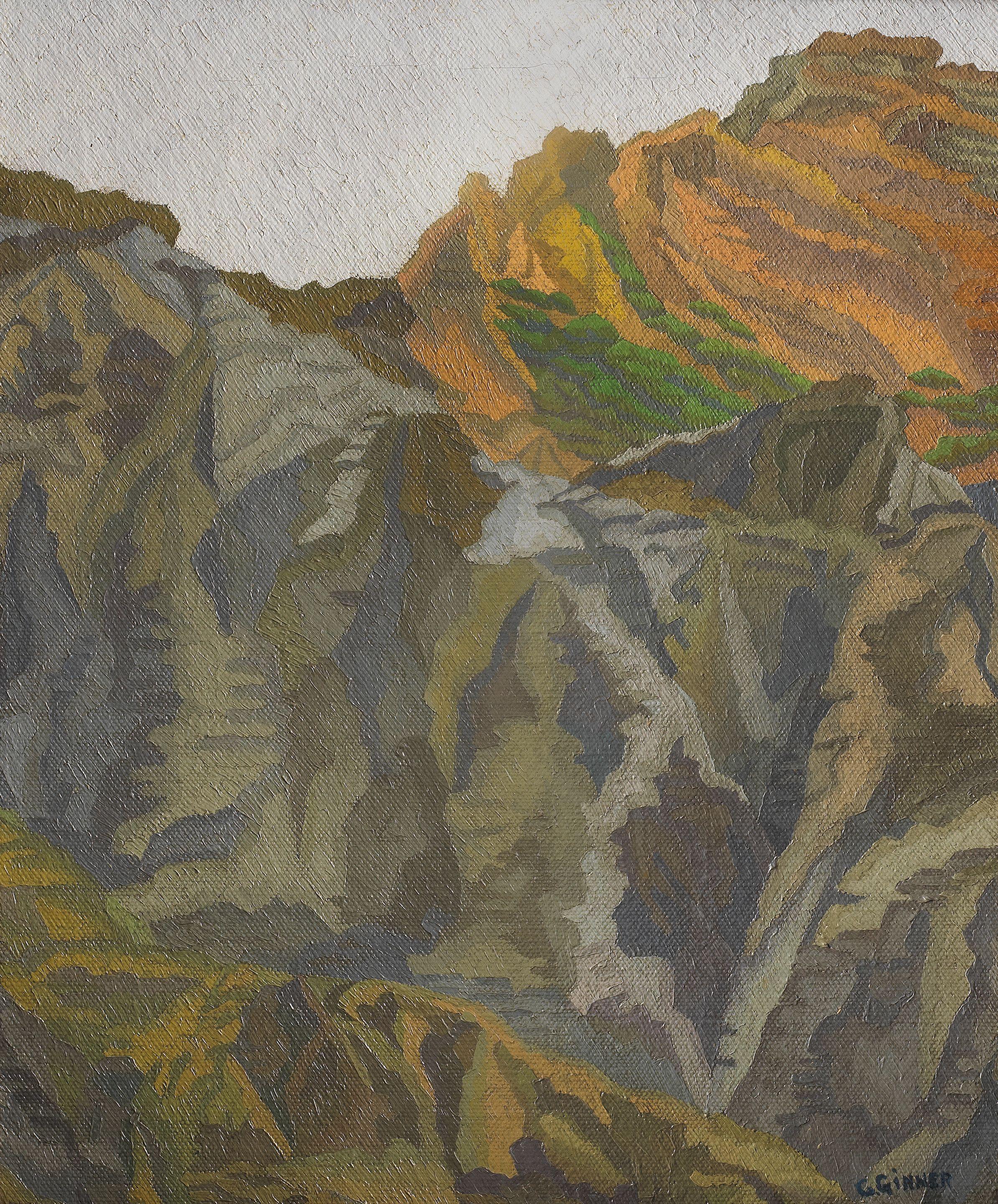 Charles Ginner A.R.A. - Mountainous landscape