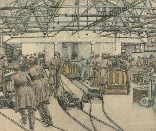 Charles Ginner, A.R.A. - Study for No. 14 Filling Station, Hereford