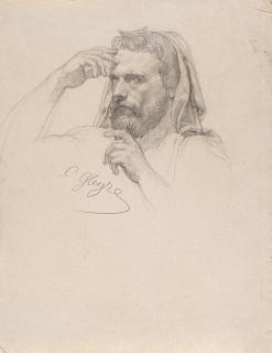 Charles Gleyre - Volto maschile
