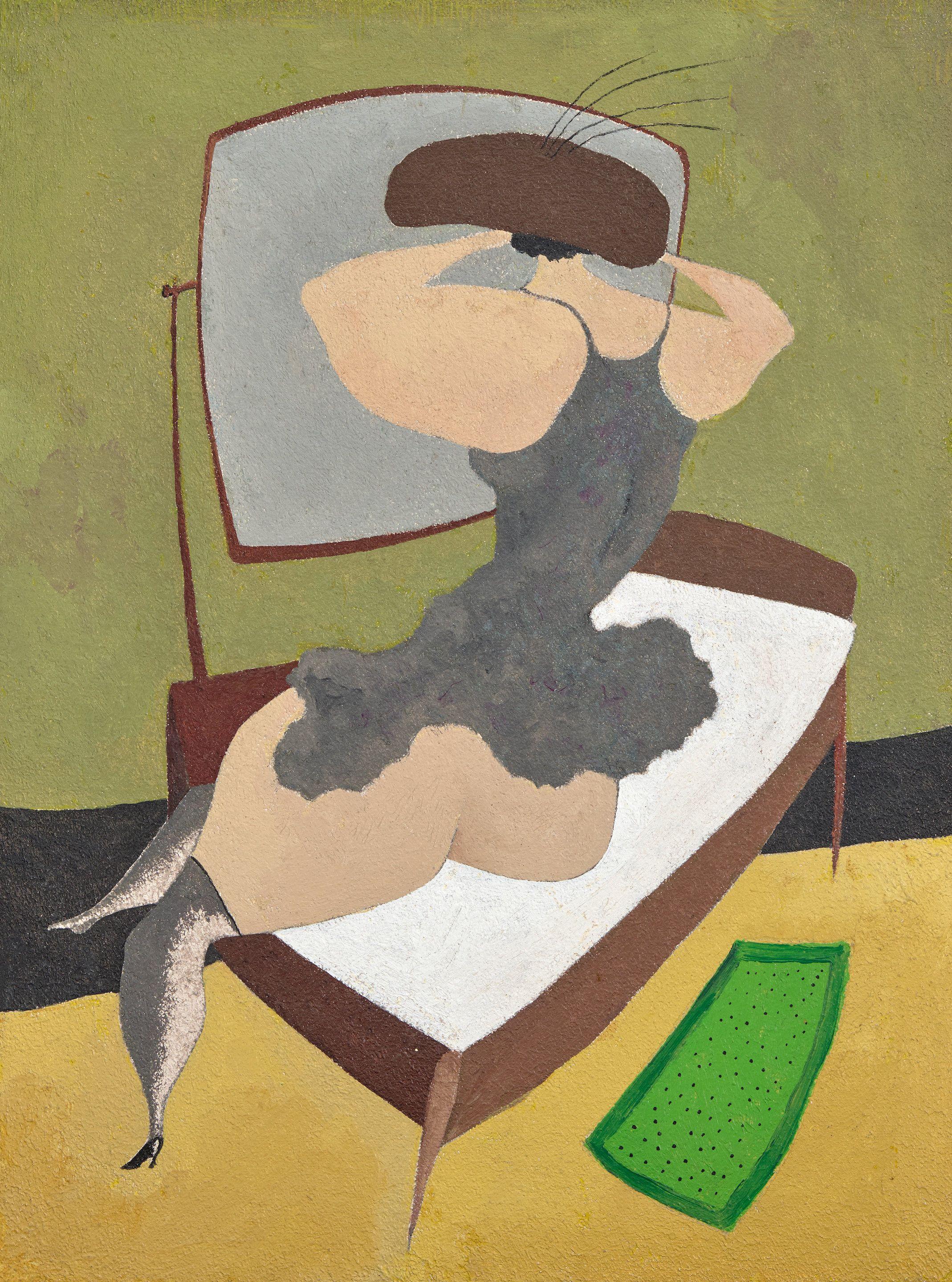 Charles Green Shaw - La Femme de Toulouse 12 3/8 x 9 1/8 in. (31.4 x 23.2 cm.)