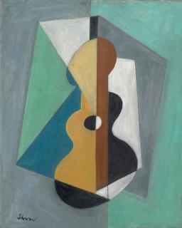 Charles Green Shaw - Untitled (Cubist Composition with Guitar)