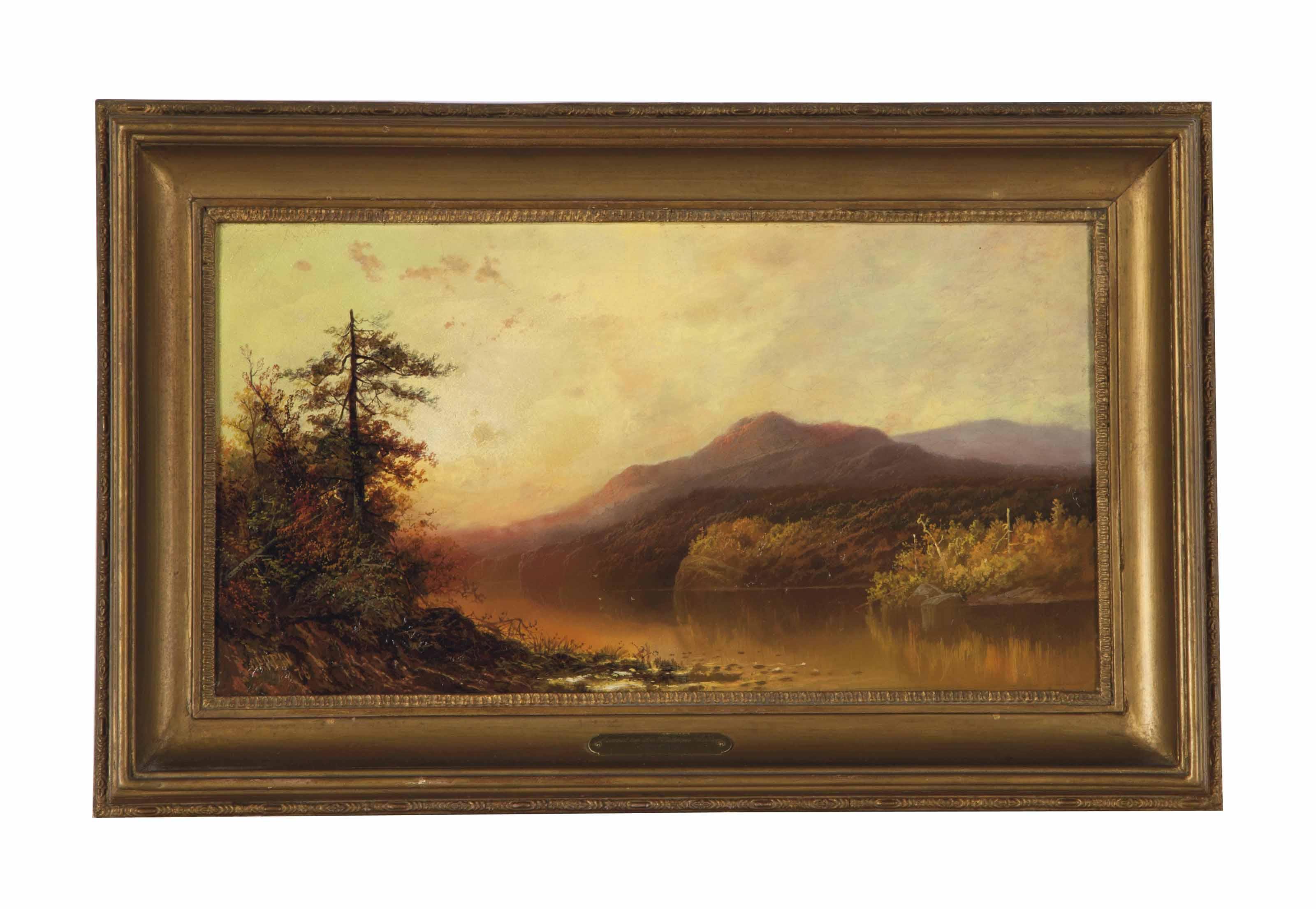 Charles H. Chapin - Sunset On The Hudson Valley