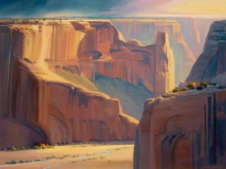Charles H. Pabst - Canyon De Chelly 36 x 48 in. framed 43 x 55 in.