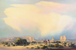 Charles H. Pabst - Evening Storm 48 x 72 in. framed 62 x 86 in.