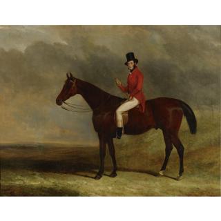 Charles Hancock - British A Gentleman On His Hunter In A Landscape
