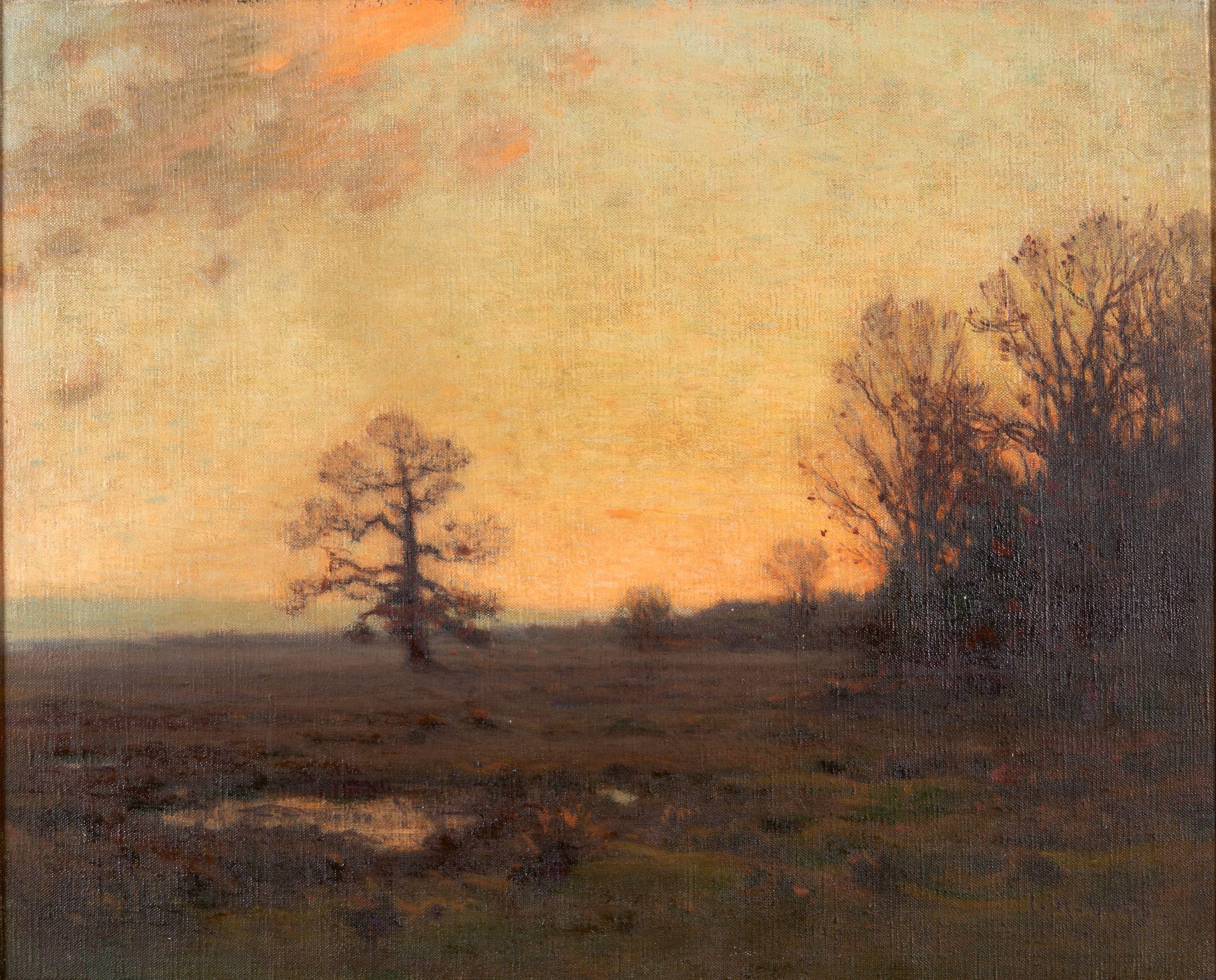 Charles Harold Davis - A Sunset Landscape in Early Winter