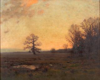 Charles Harold Davis - A Sunset Landscape in Early Winter