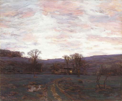 Charles Harold Davis - Sundown Under a Blazing Sky