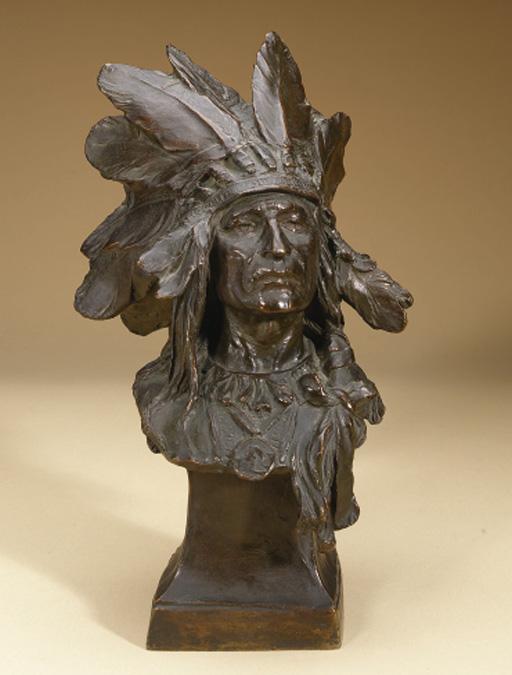 Charles Harry Humphriss - Indian Chief with Feathered Headdress