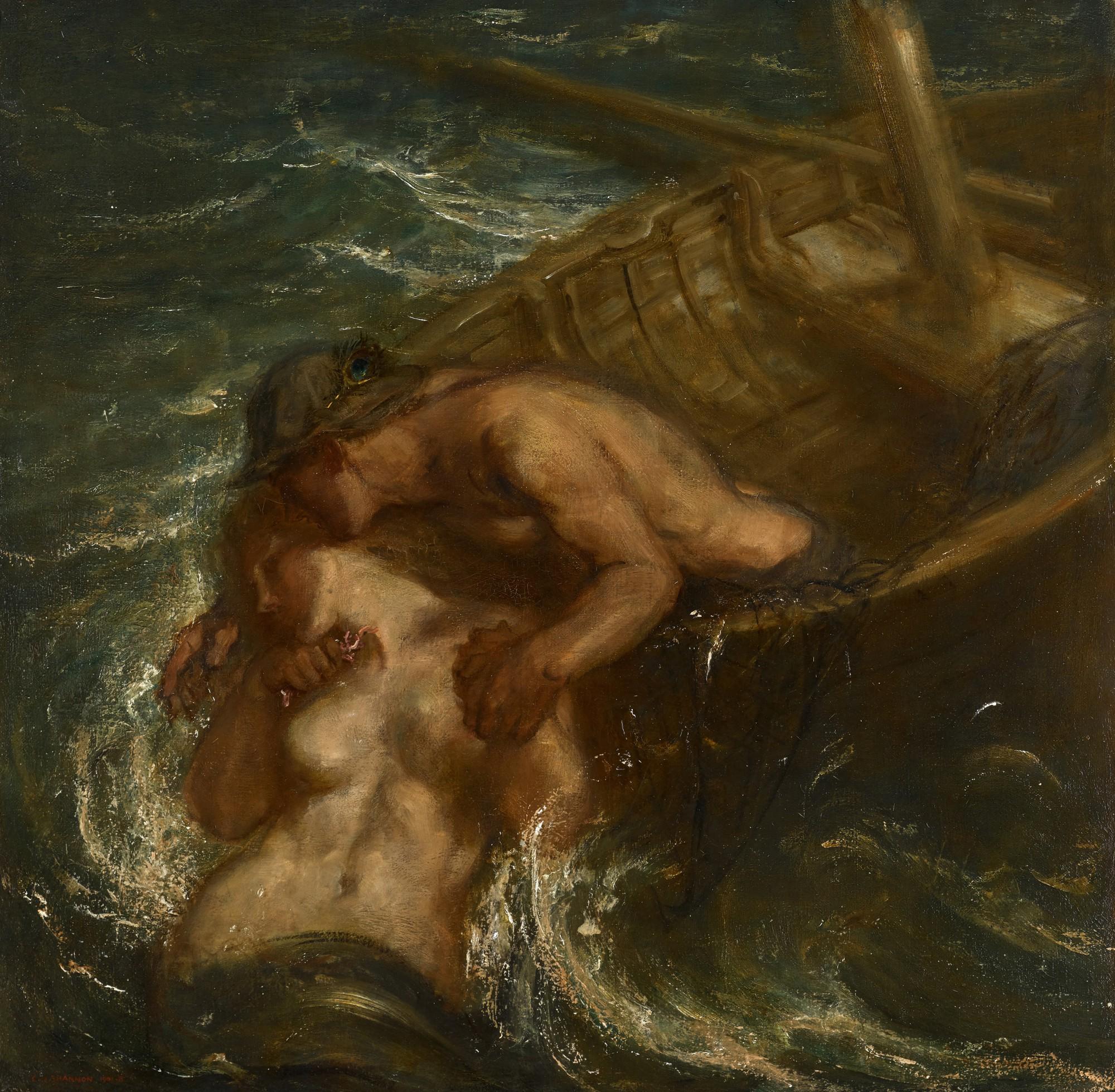 Charles Haslewood Shannon, R.A. - The Fisherman and the Mermaid