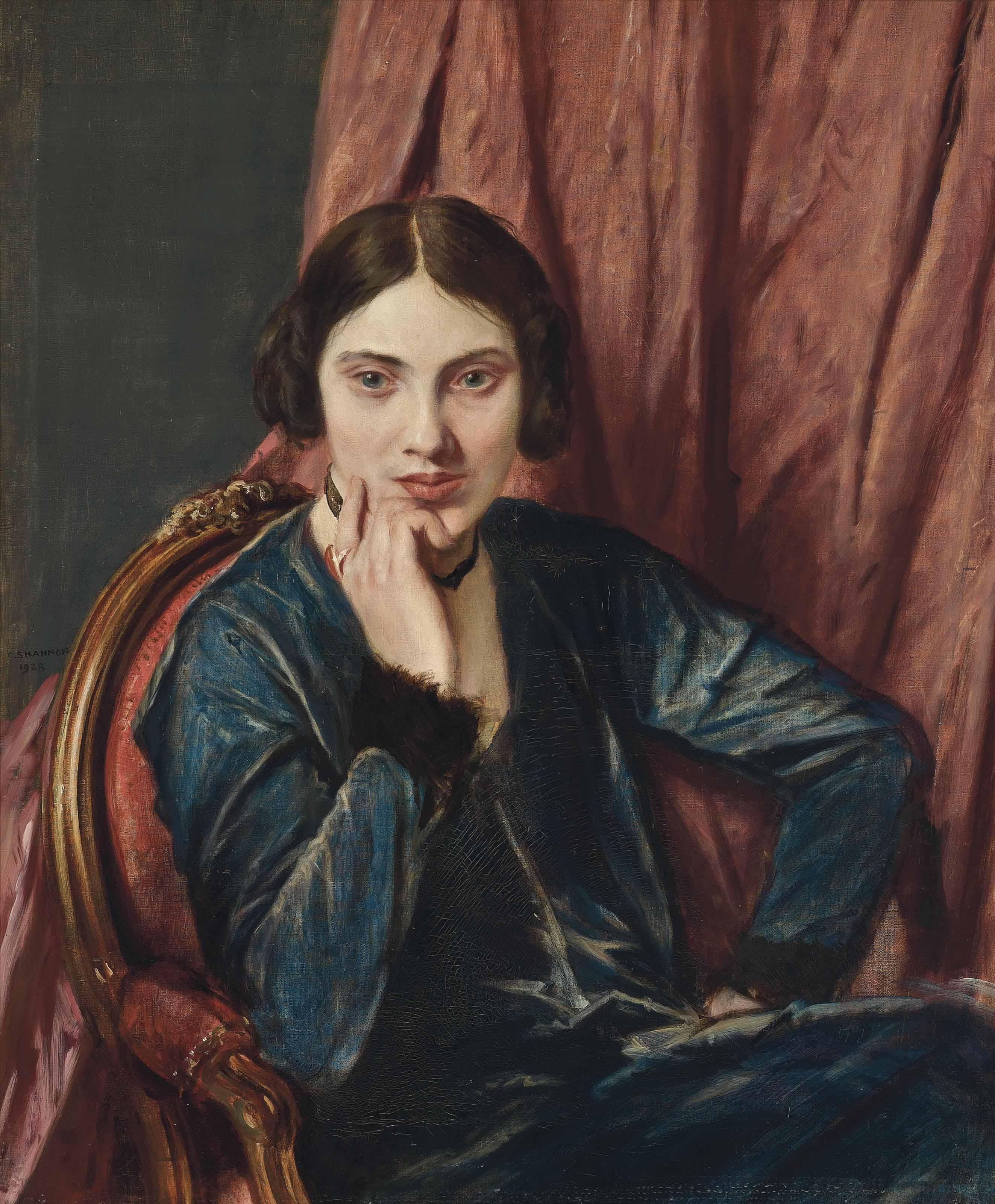 Charles Hazelwood Shannon, R.A. - Portrait of Hilda Mary Moore (1886-1929)