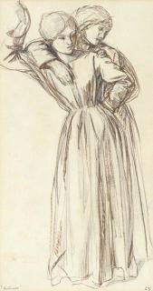 Charles Hazelwood Shannon, R.A. - Study For \'Autumn\' (Recto); Study Of A Reclining Figure (Verso)