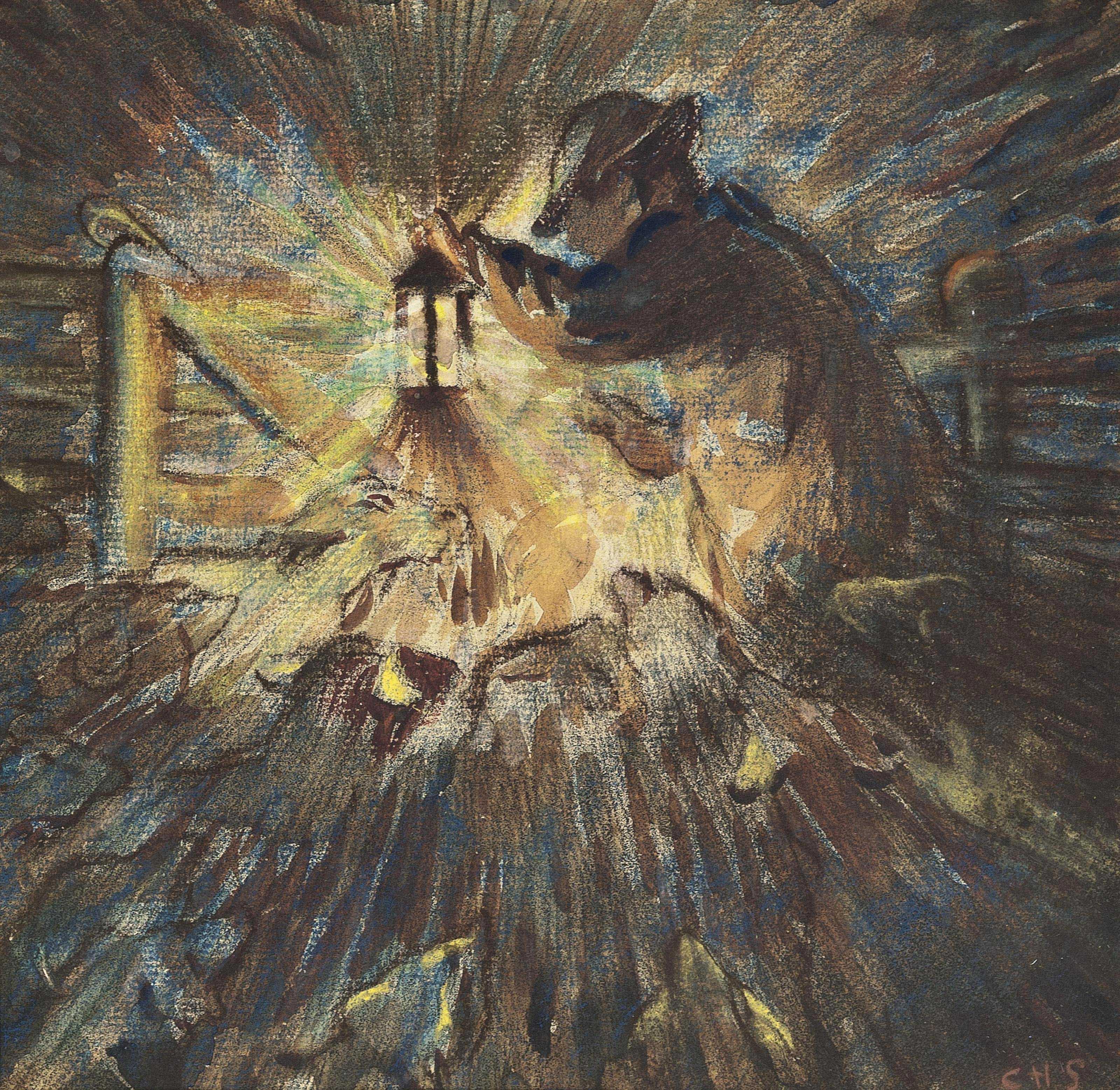 Charles Hazelwood Shannon - The shepherd\'s lantern